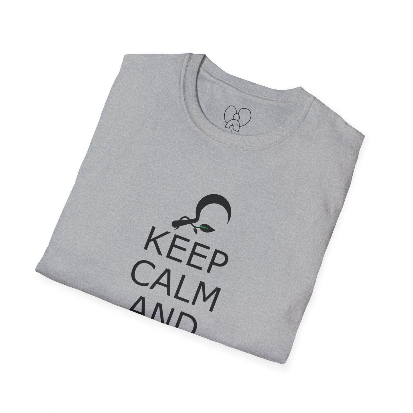 Druid T-Shirt, Keep Calm and Druid On Shirt, Unisex Softstyle Tee, Witchy Apparel, Pagan Clothing, Fantasy Gift