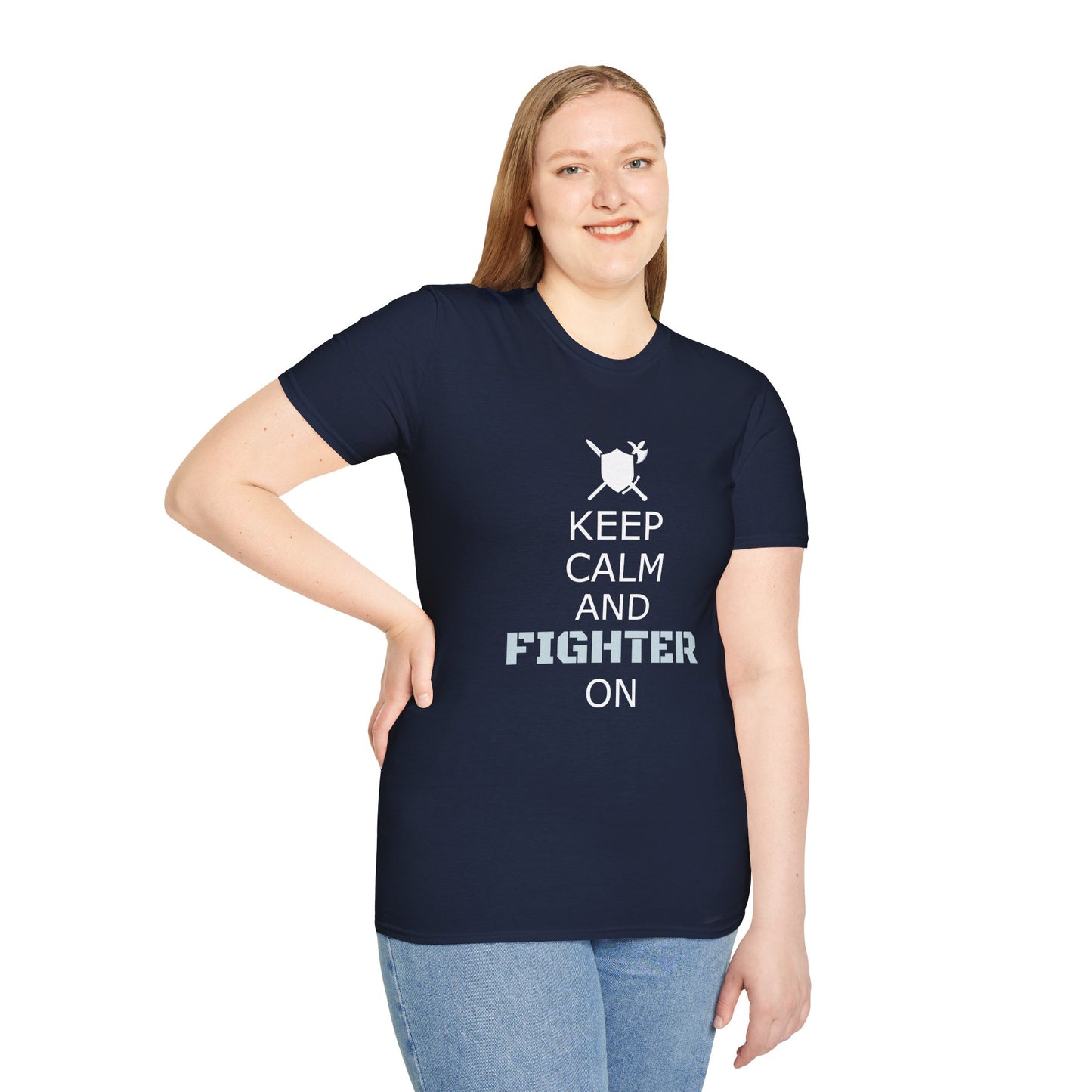 Keep Calm Fighter Unisex T-Shirt, Inspirational Tee, Motivational Apparel, Gift for Fighters, Self-Improvement Outfit