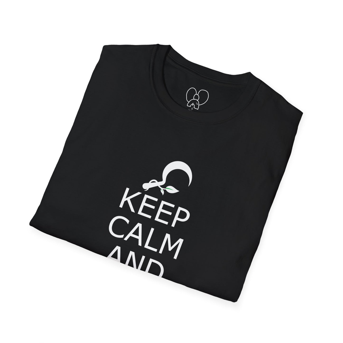 Druid T-Shirt, Keep Calm and Druid On Shirt, Unisex Softstyle Tee, Witchy Apparel, Pagan Clothing, Fantasy Gift