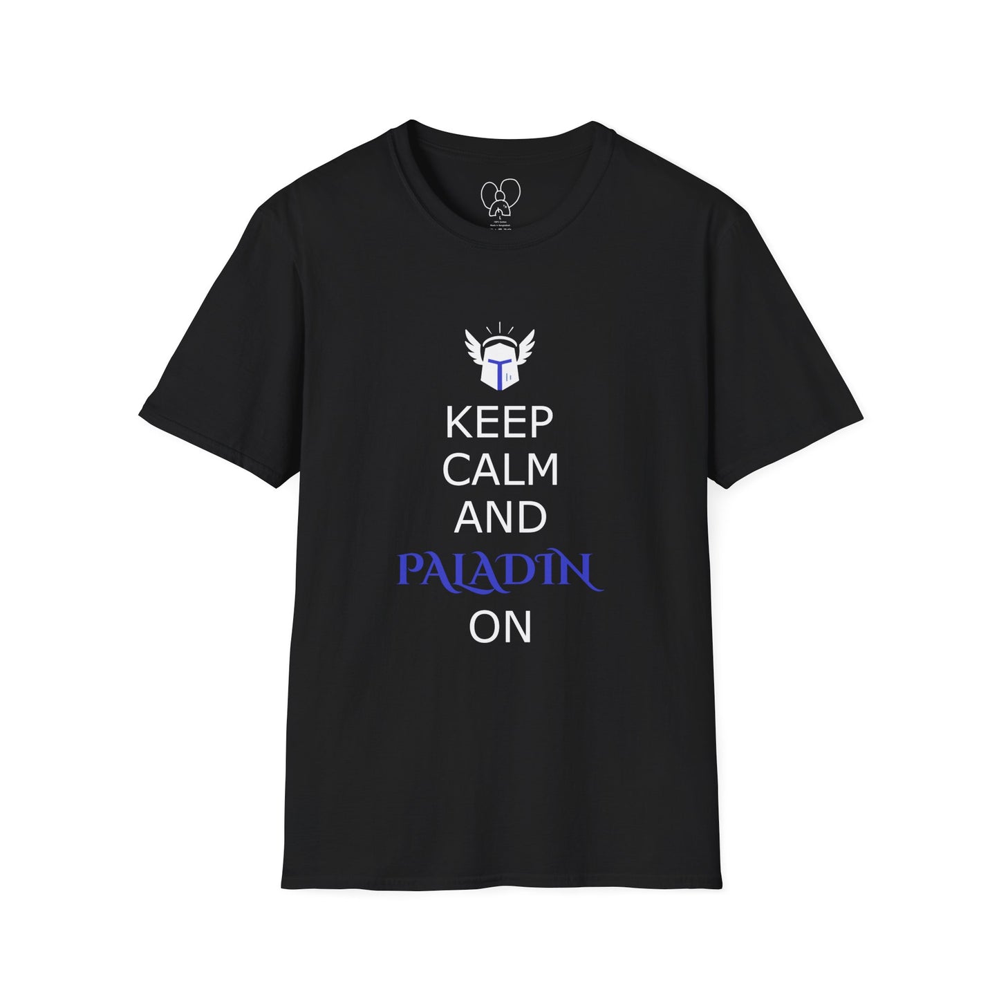 Keep Calm and Paladin On T-Shirt, Unisex Gaming Tee, Geeky Shirt, D&D Apparel, Casual Gift for Gamers, Unique Fantasy Merch