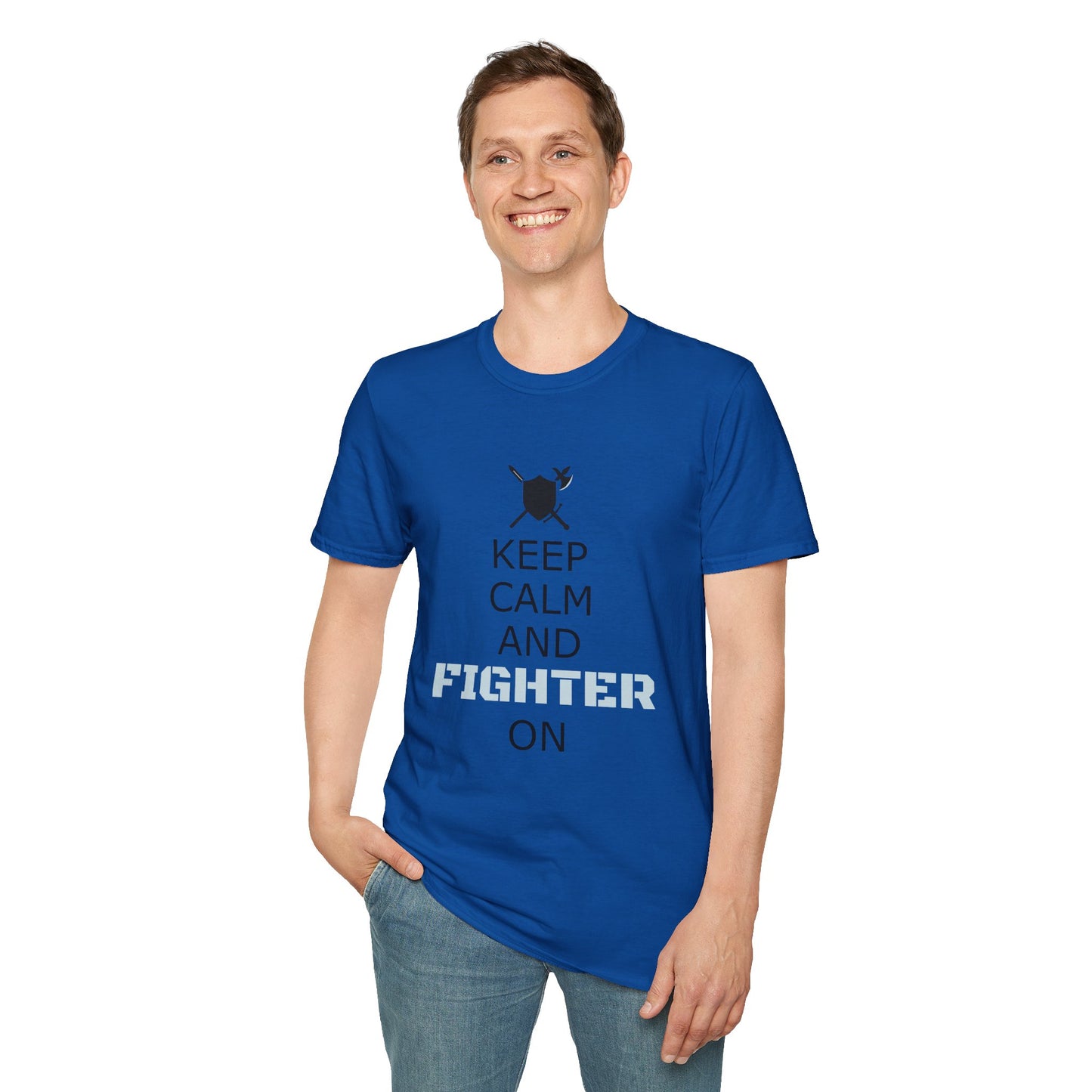 Keep Calm Fighter Unisex T-Shirt, Inspirational Tee, Motivational Apparel, Gift for Fighters, Self-Improvement Outfit