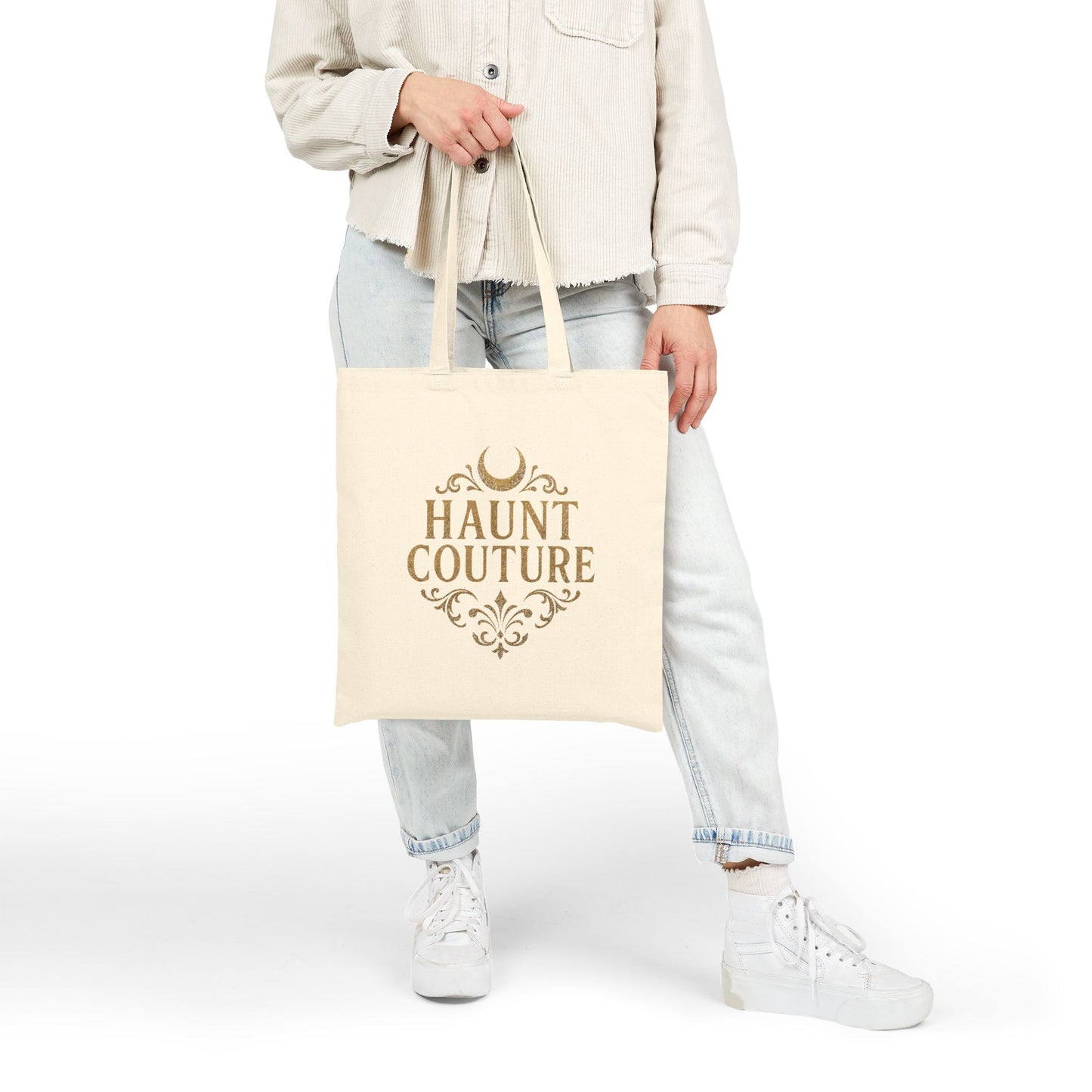 Halloween Ghost Tote Bag - Creep It Real, Haunt Couture, Eco-Friendly Shopping Bag, Fall Festival, Trick or Treat
