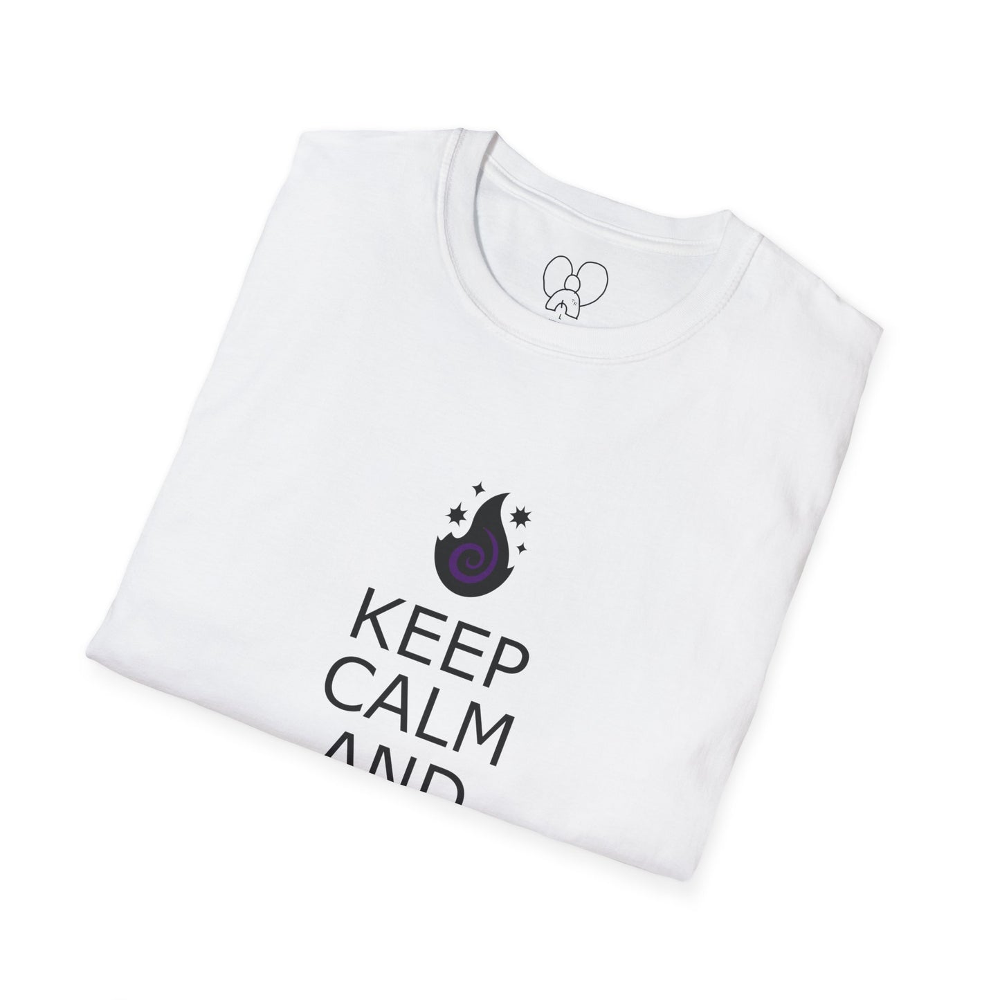 Keep Calm Sorcerer T-Shirt, Unisex Softstyle Tee, Magical Gift, Halloween Apparel, Witchy Vibes, Casual Wear