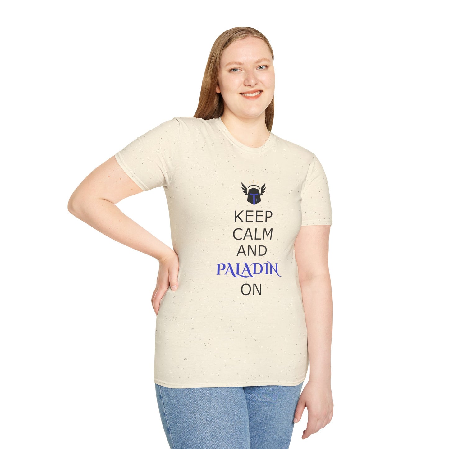 Keep Calm and Paladin On T-Shirt, Unisex Gaming Tee, Geeky Shirt, D&D Apparel, Casual Gift for Gamers, Unique Fantasy Merch