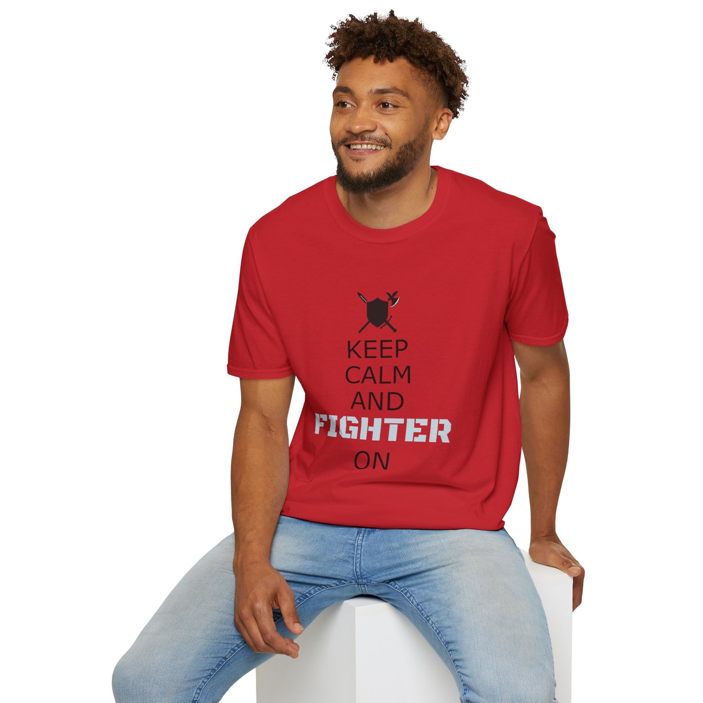 Keep Calm Fighter Unisex T-Shirt, Inspirational Tee, Motivational Apparel, Gift for Fighters, Self-Improvement Outfit