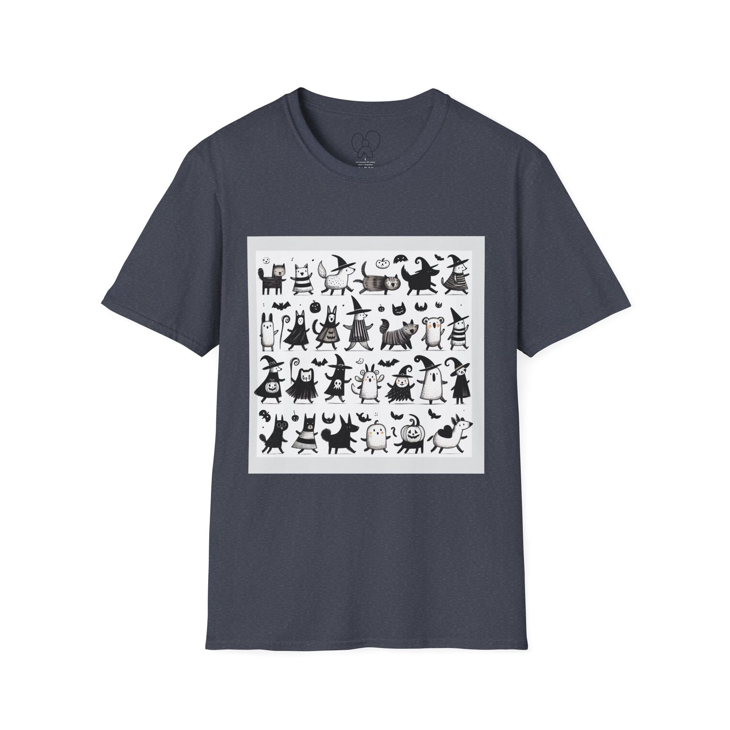Cute Cartoon Characters Unisex T-Shirt, Graphic Tee, Fun Gift for Kids, Comfortable Apparel, Halloween, Birthday Shirt