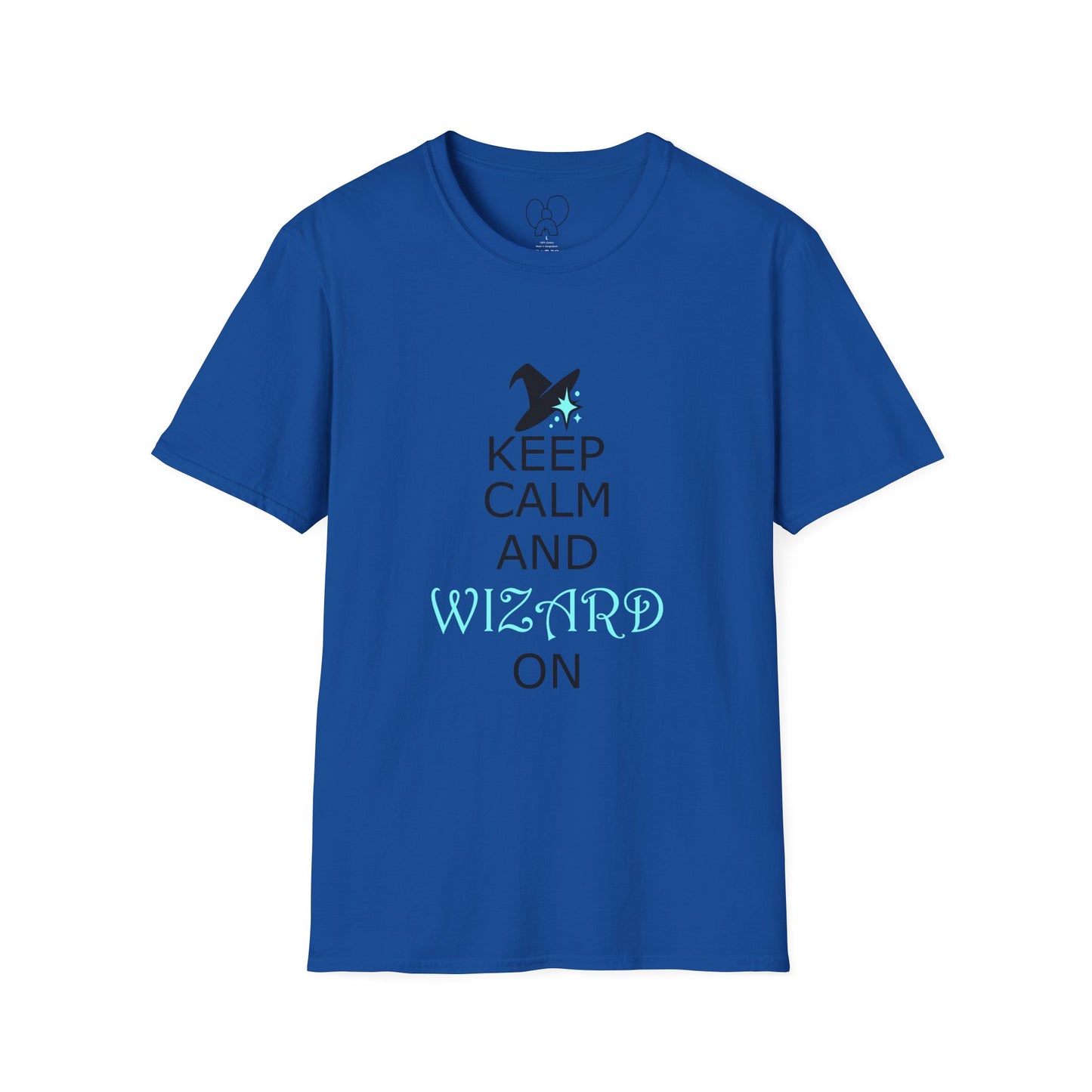 Keep Calm and Wizard On T-Shirt, Unisex Tee, Magical Gift, Ideal for Wizards, Birthday Gift, Casual Wear, Relaxed Vibe