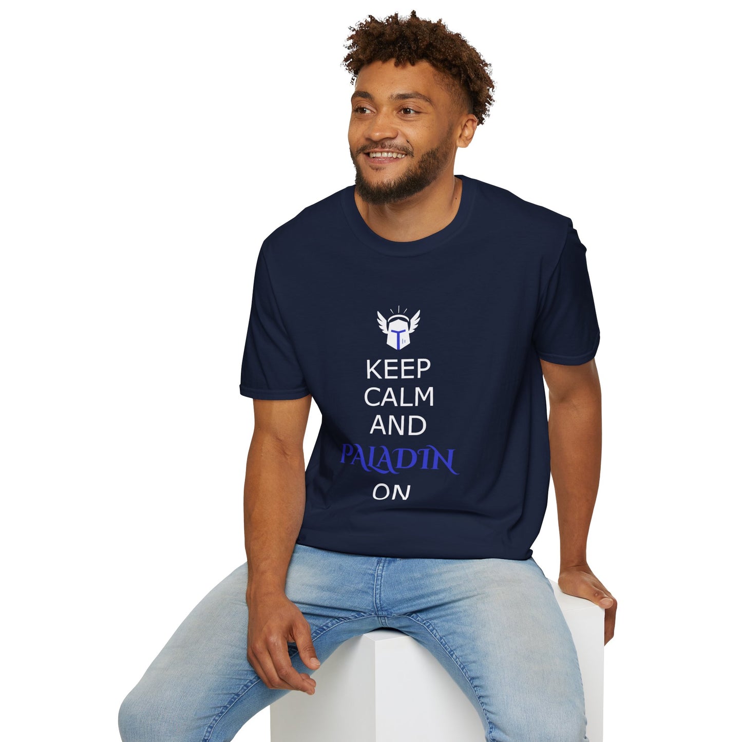 Keep Calm and Paladin On T-Shirt, Unisex Gaming Tee, Geeky Shirt, D&D Apparel, Casual Gift for Gamers, Unique Fantasy Merch
