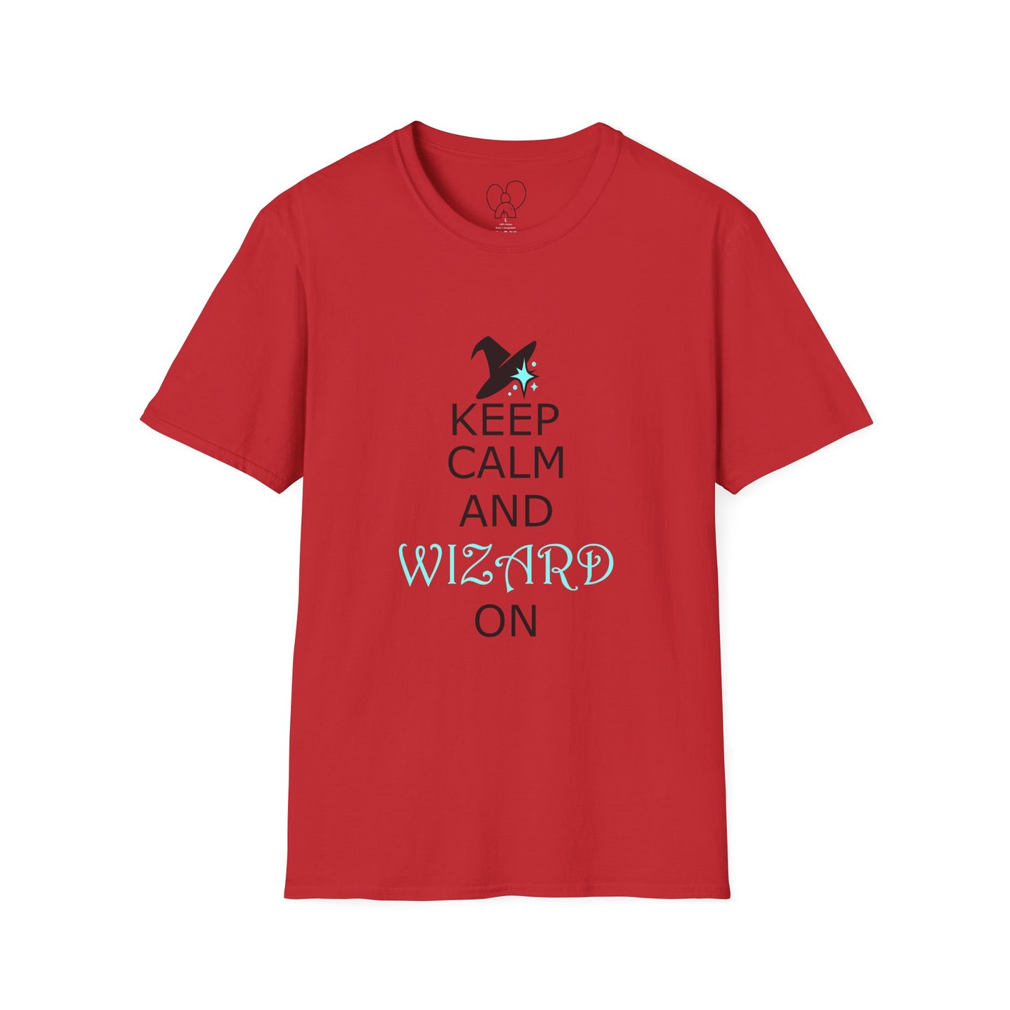 Keep Calm and Wizard On T-Shirt, Unisex Tee, Magical Gift, Ideal for Wizards, Birthday Gift, Casual Wear, Relaxed Vibe