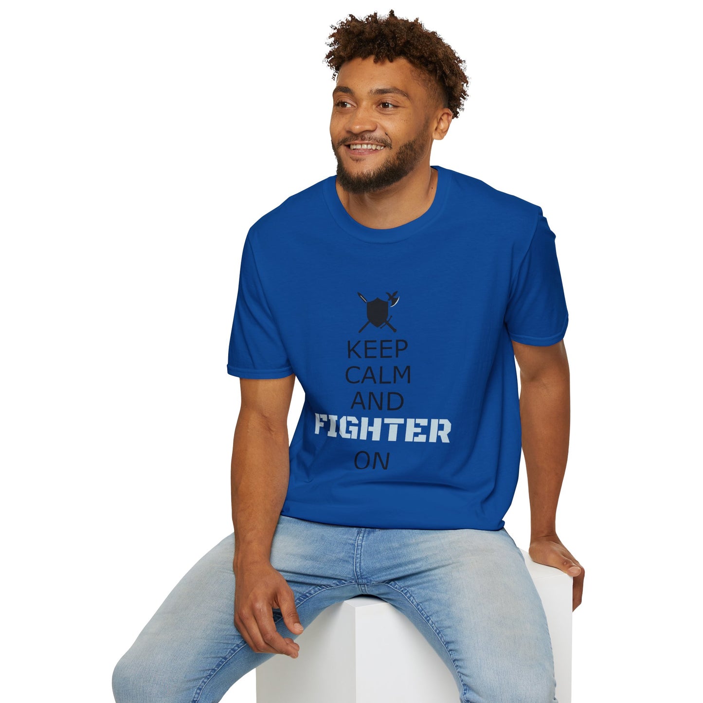Keep Calm Fighter Unisex T-Shirt, Inspirational Tee, Motivational Apparel, Gift for Fighters, Self-Improvement Outfit