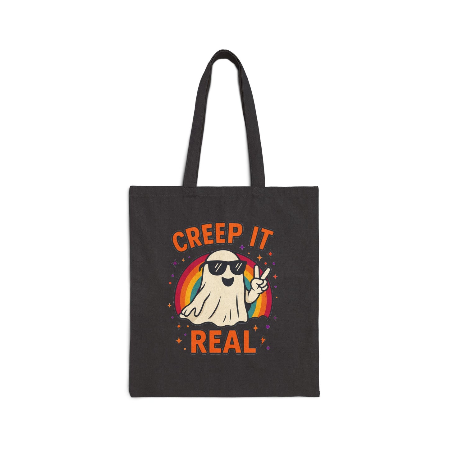 Halloween Ghost Tote Bag - Creep It Real, Haunt Couture, Eco-Friendly Shopping Bag, Fall Festival, Trick or Treat