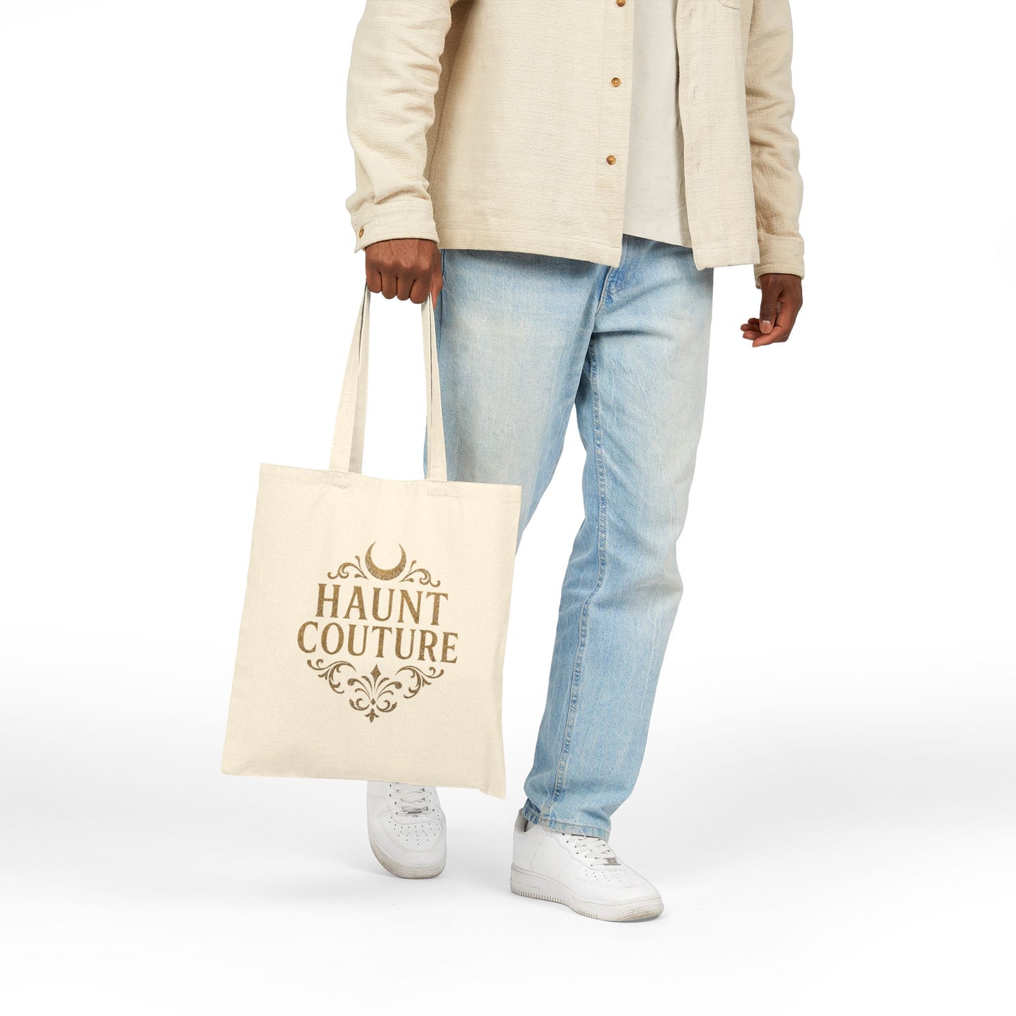 Halloween Ghost Tote Bag - Creep It Real, Haunt Couture, Eco-Friendly Shopping Bag, Fall Festival, Trick or Treat