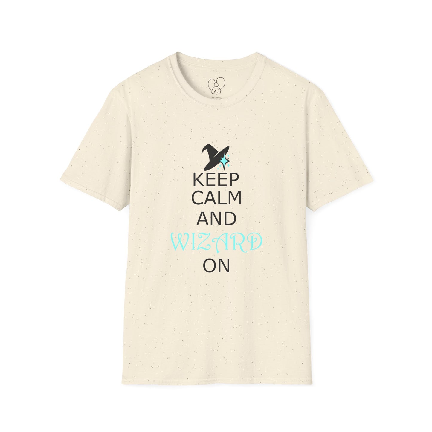 Keep Calm and Wizard On T-Shirt, Unisex Tee, Magical Gift, Ideal for Wizards, Birthday Gift, Casual Wear, Relaxed Vibe