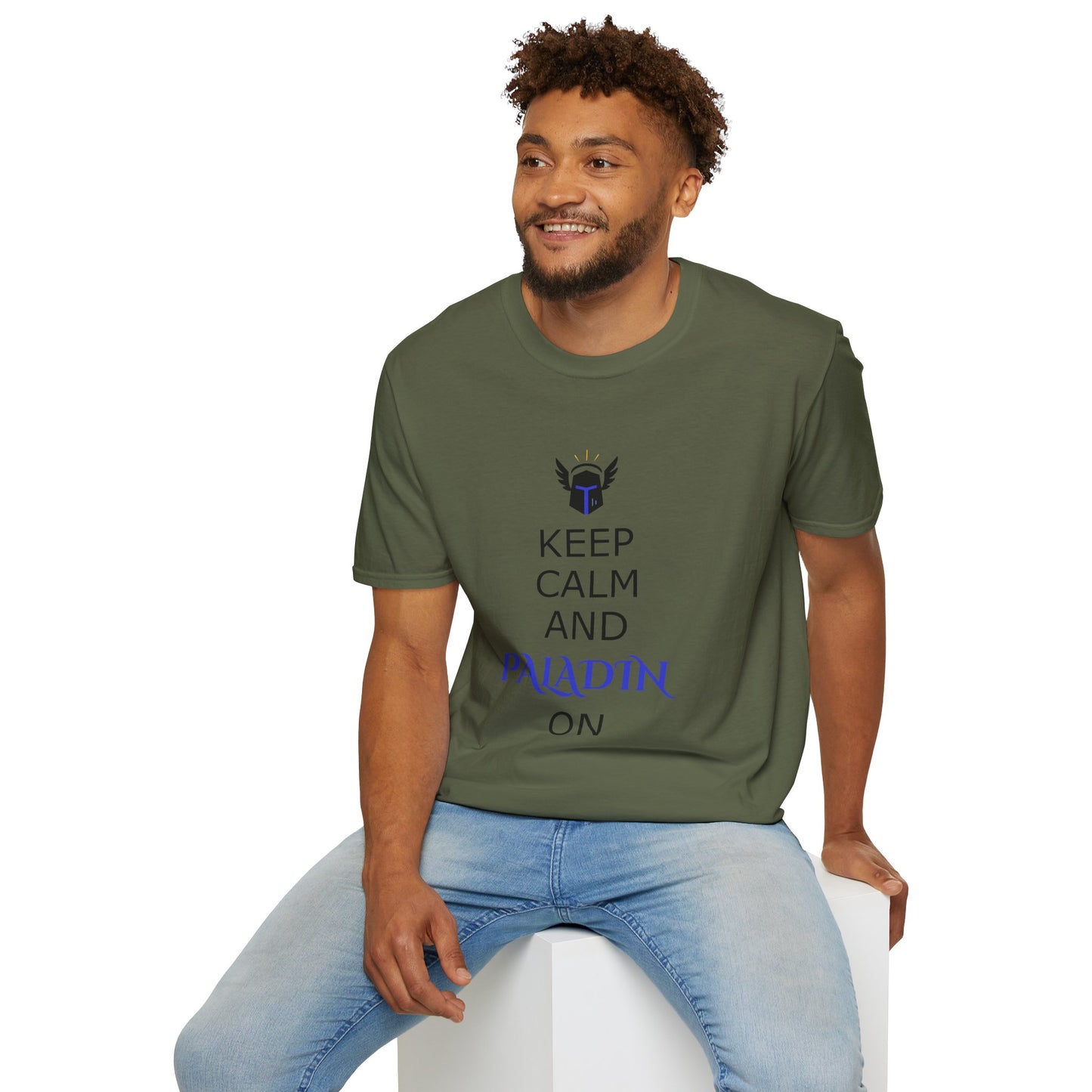 Keep Calm and Paladin On T-Shirt, Unisex Gaming Tee, Geeky Shirt, D&D Apparel, Casual Gift for Gamers, Unique Fantasy Merch