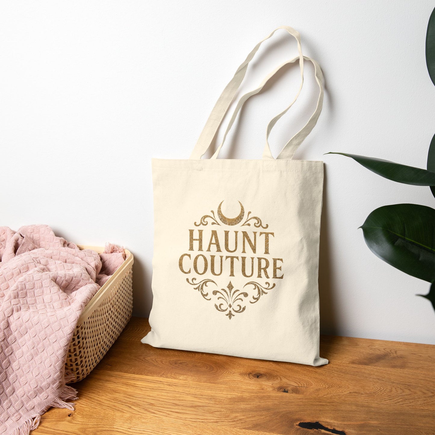 Halloween Ghost Tote Bag - Creep It Real, Haunt Couture, Eco-Friendly Shopping Bag, Fall Festival, Trick or Treat
