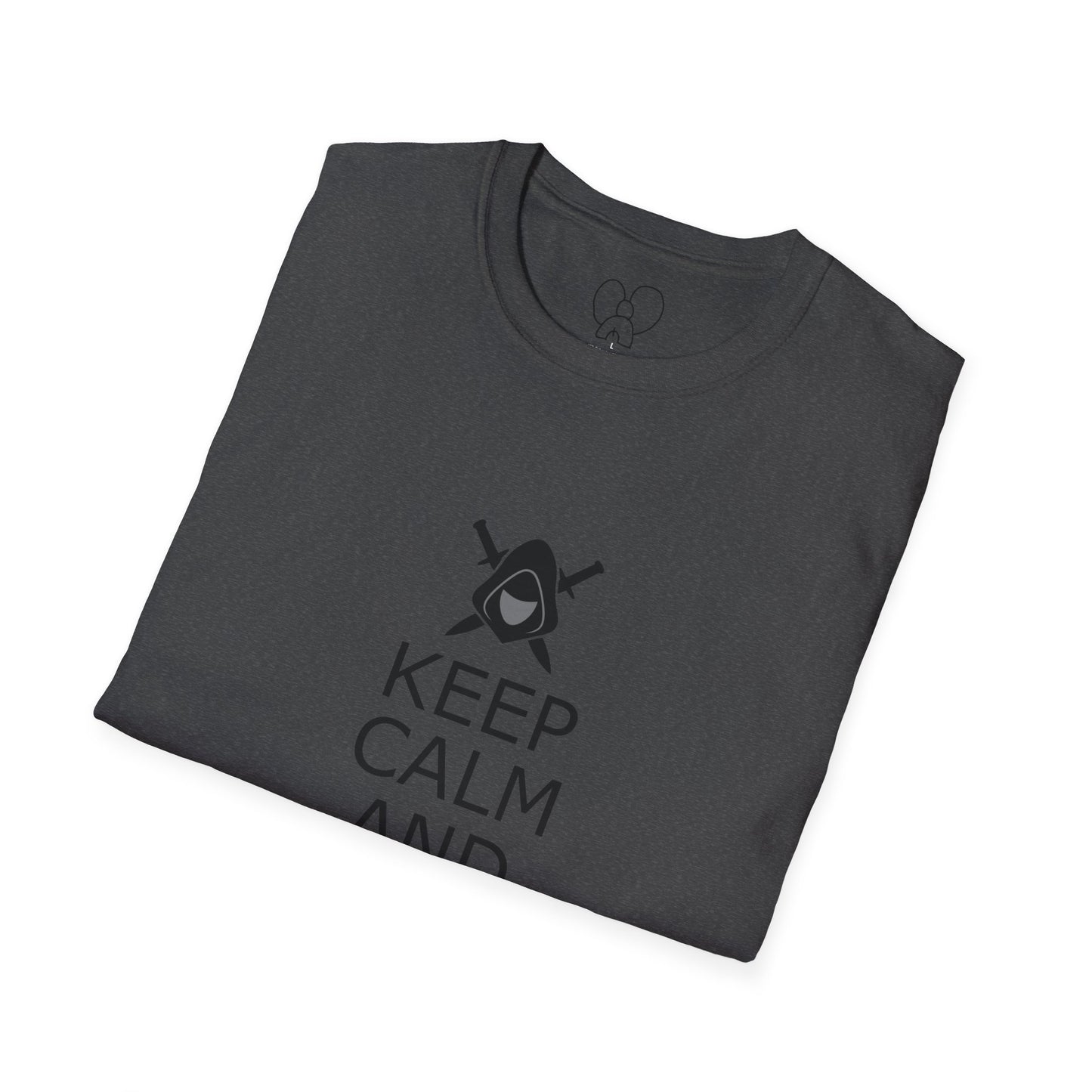 Keep Calm and Rogue On Unisex Softstyle T-Shirt, Gamer Shirt, Relaxed Tee, Casual Wear, Gift for Gamers, Fun Graphic Tee