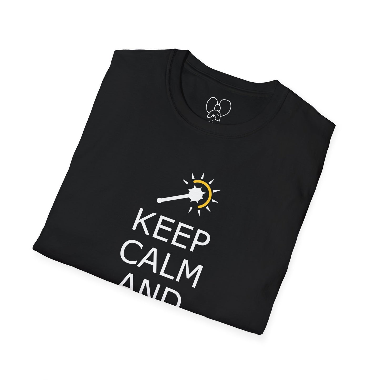 Keep Calm and Cleric On T-Shirt, Unisex Gamer Tee, Fun Graphic Tee, Role-Playing Shirt, Gift for D&D Players
