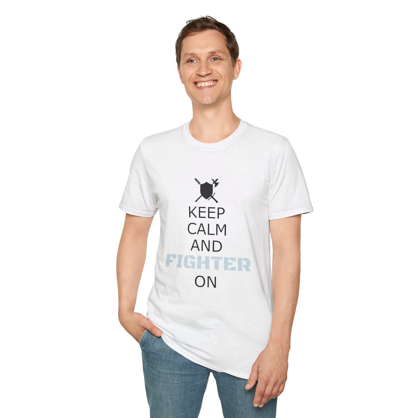 Keep Calm Fighter Unisex T-Shirt, Inspirational Tee, Motivational Apparel, Gift for Fighters, Self-Improvement Outfit