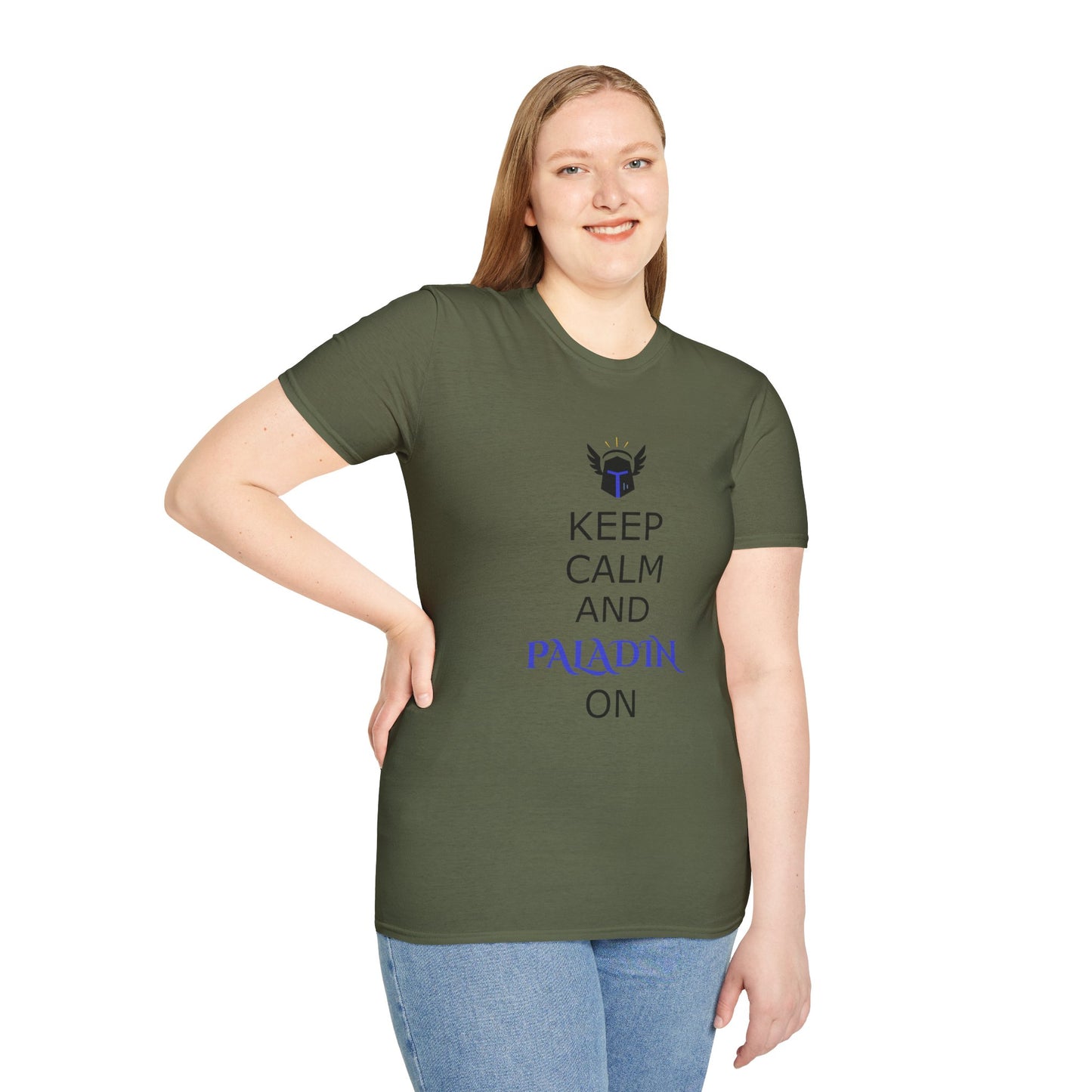 Keep Calm and Paladin On T-Shirt, Unisex Gaming Tee, Geeky Shirt, D&D Apparel, Casual Gift for Gamers, Unique Fantasy Merch