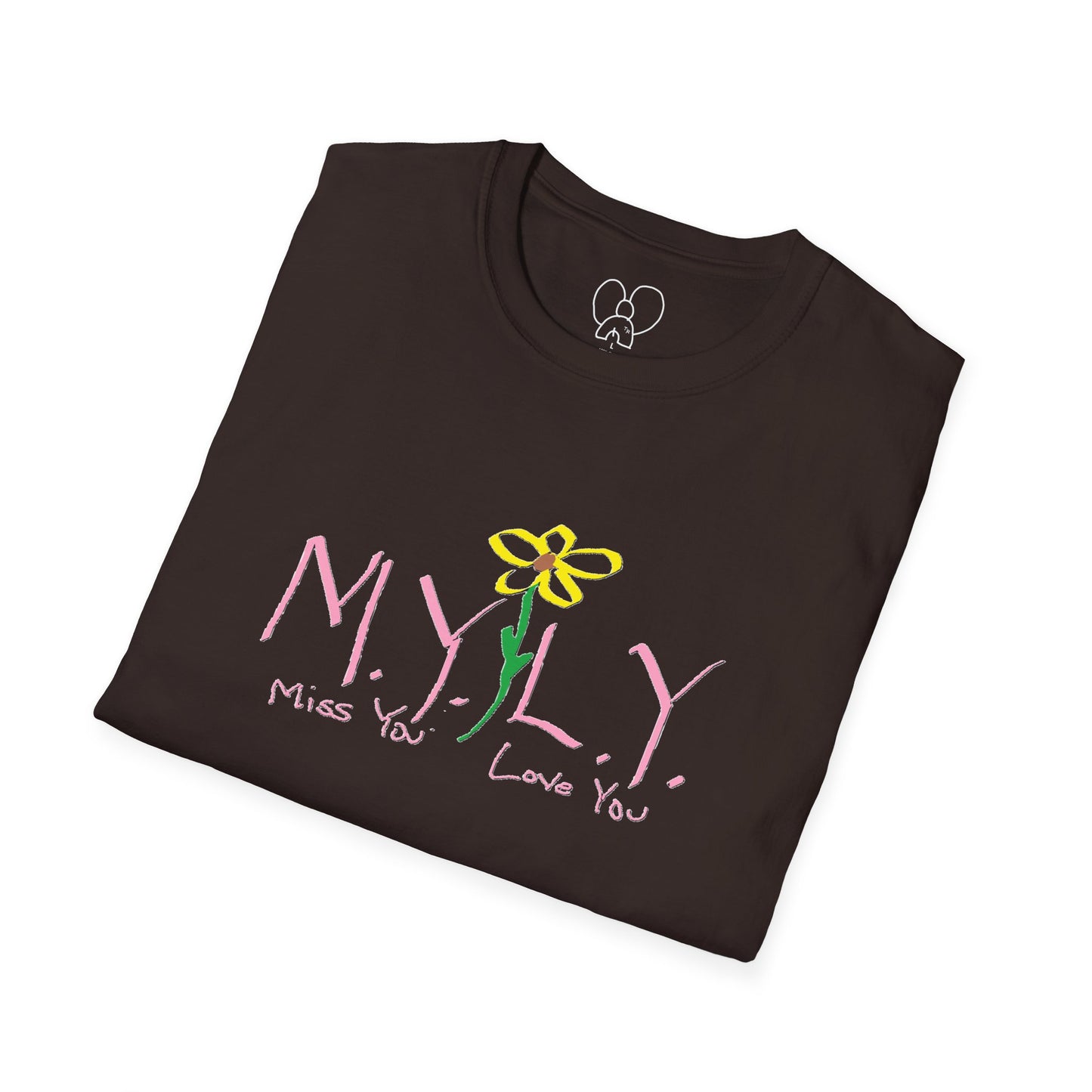 Unisex Softstyle T-Shirt with 'Miss You, Love You' Floral Design - Perfect for Gifts, Casual Wear, Friendship, Love