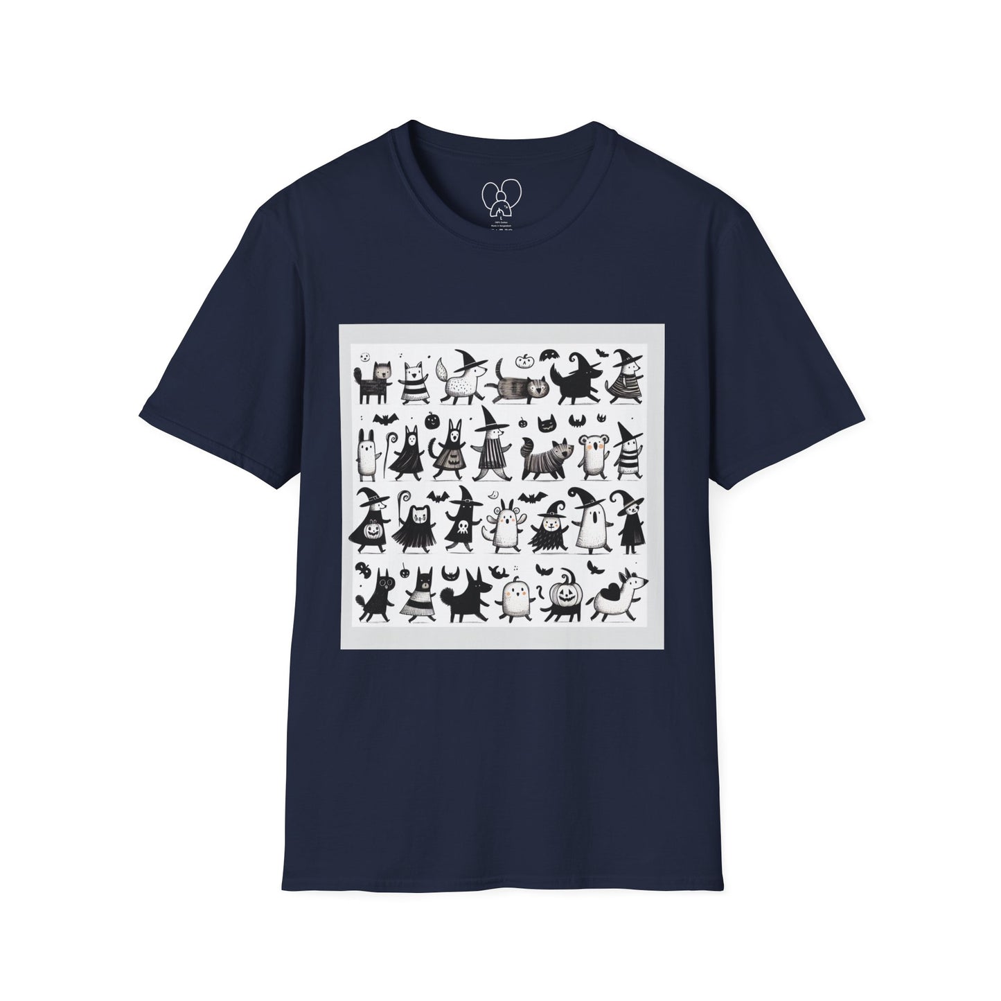 Cute Cartoon Characters Unisex T-Shirt, Graphic Tee, Fun Gift for Kids, Comfortable Apparel, Halloween, Birthday Shirt
