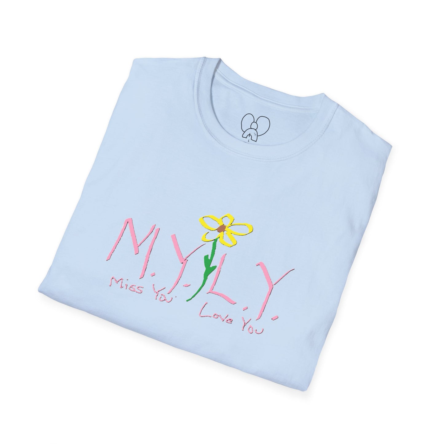 Unisex Softstyle T-Shirt with 'Miss You, Love You' Floral Design - Perfect for Gifts, Casual Wear, Friendship, Love