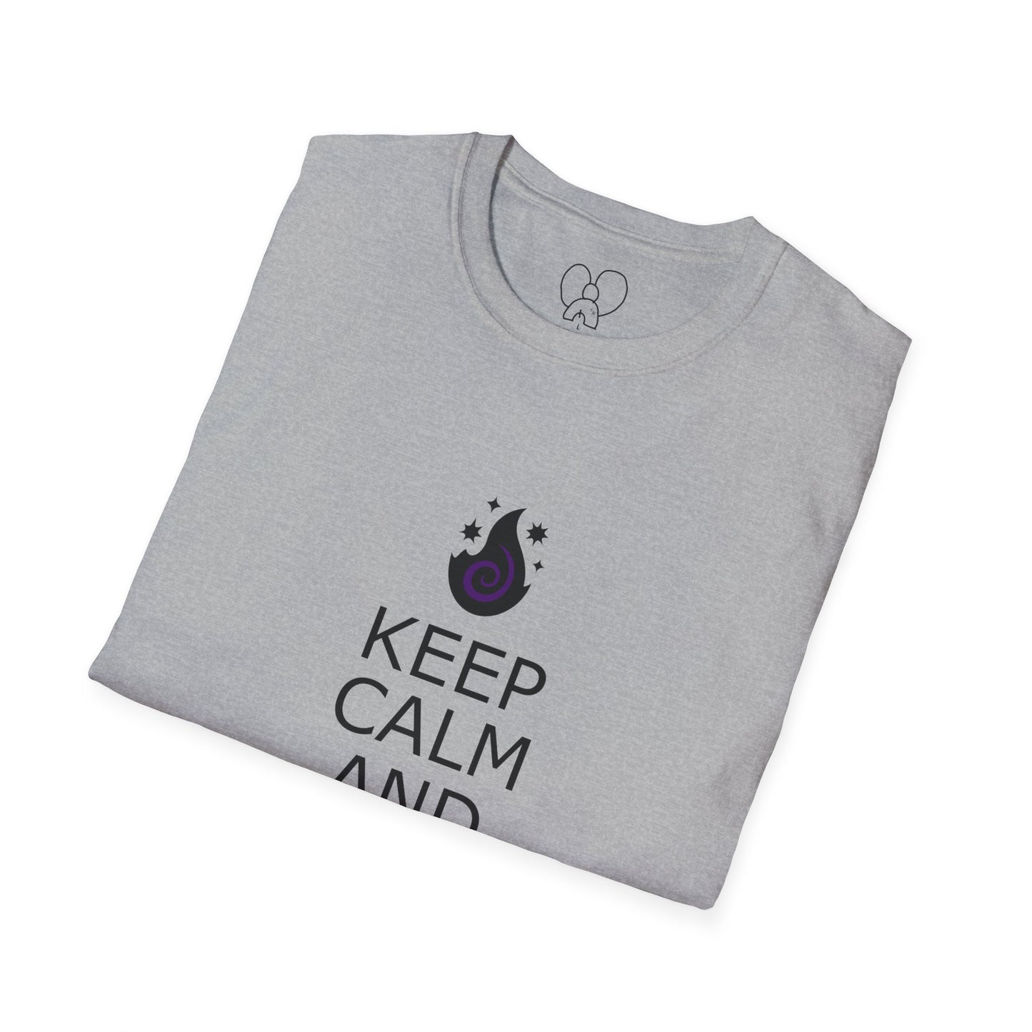 Keep Calm Sorcerer T-Shirt, Unisex Softstyle Tee, Magical Gift, Halloween Apparel, Witchy Vibes, Casual Wear