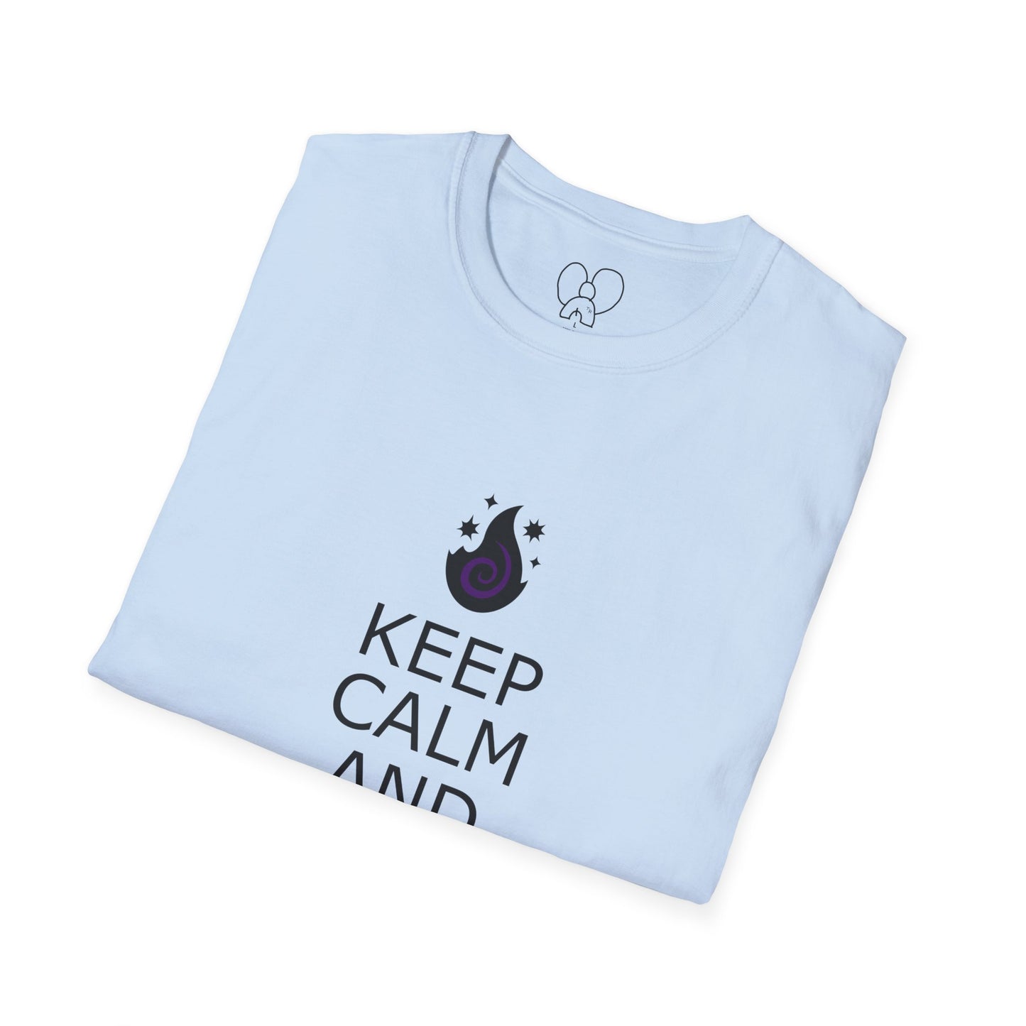 Keep Calm Sorcerer T-Shirt, Unisex Softstyle Tee, Magical Gift, Halloween Apparel, Witchy Vibes, Casual Wear