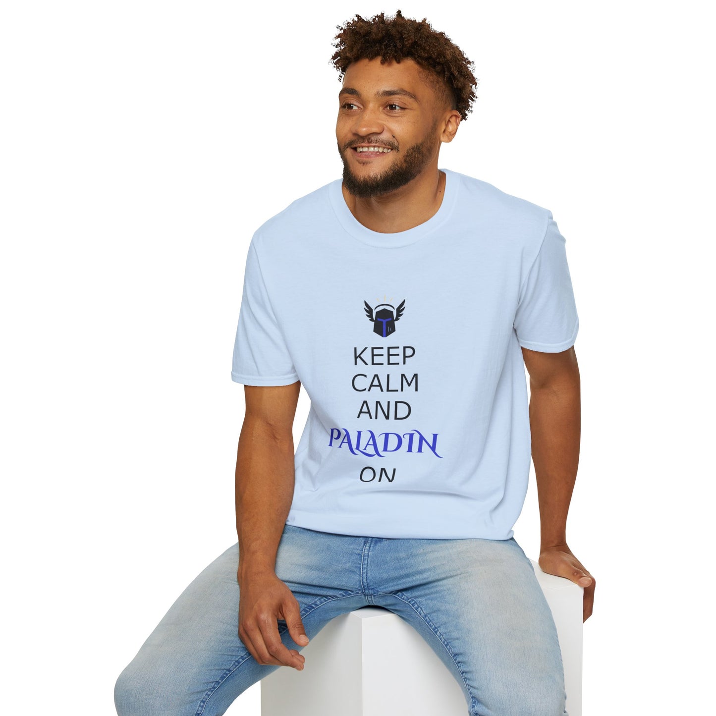 Keep Calm and Paladin On T-Shirt, Unisex Gaming Tee, Geeky Shirt, D&D Apparel, Casual Gift for Gamers, Unique Fantasy Merch