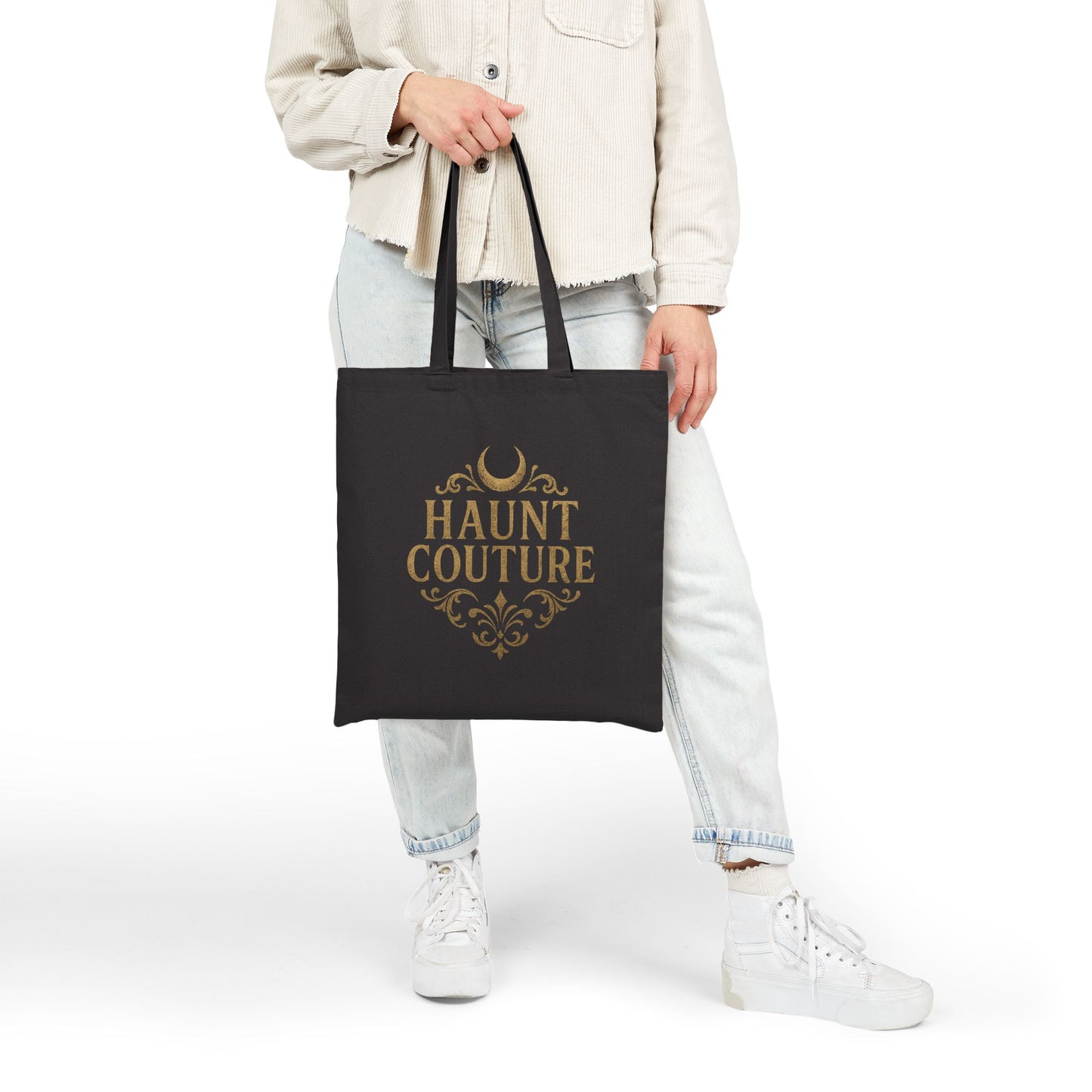 Halloween Ghost Tote Bag - Creep It Real, Haunt Couture, Eco-Friendly Shopping Bag, Fall Festival, Trick or Treat