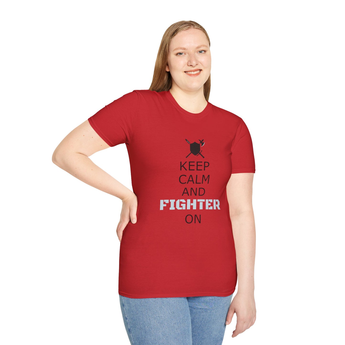 Keep Calm Fighter Unisex T-Shirt, Inspirational Tee, Motivational Apparel, Gift for Fighters, Self-Improvement Outfit