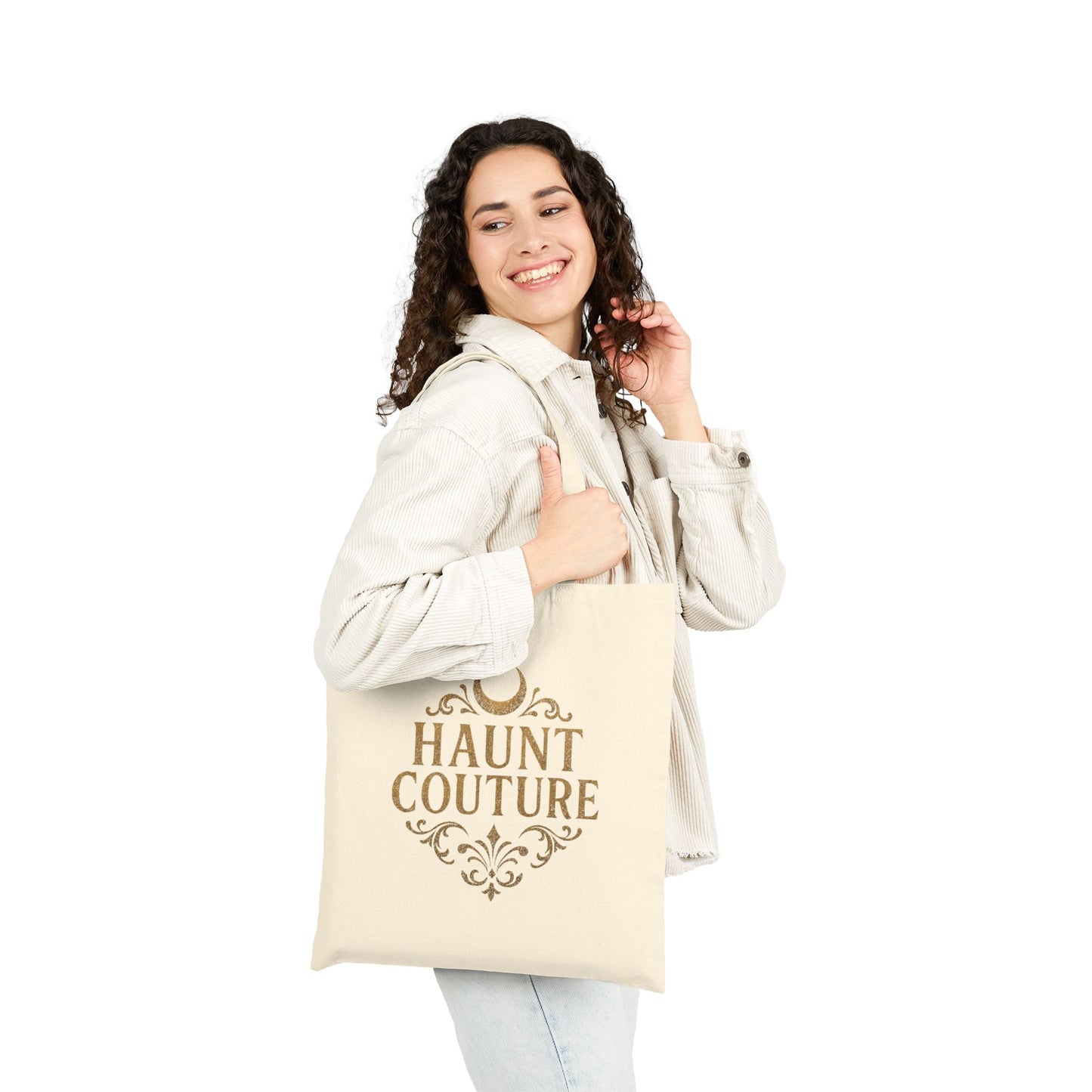 Halloween Ghost Tote Bag - Creep It Real, Haunt Couture, Eco-Friendly Shopping Bag, Fall Festival, Trick or Treat