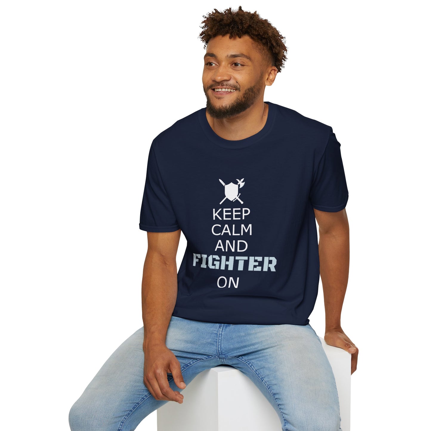 Keep Calm Fighter Unisex T-Shirt, Inspirational Tee, Motivational Apparel, Gift for Fighters, Self-Improvement Outfit