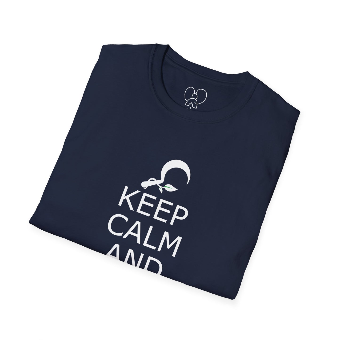 Druid T-Shirt, Keep Calm and Druid On Shirt, Unisex Softstyle Tee, Witchy Apparel, Pagan Clothing, Fantasy Gift