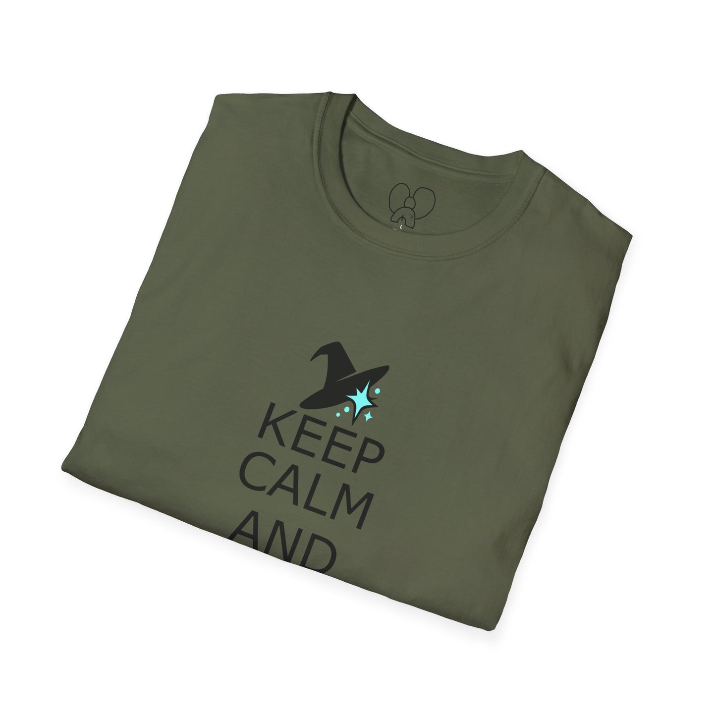 Keep Calm and Wizard On T-Shirt, Unisex Tee, Magical Gift, Ideal for Wizards, Birthday Gift, Casual Wear, Relaxed Vibe