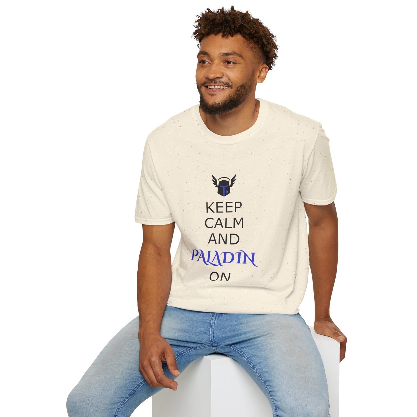 Keep Calm and Paladin On T-Shirt, Unisex Gaming Tee, Geeky Shirt, D&D Apparel, Casual Gift for Gamers, Unique Fantasy Merch
