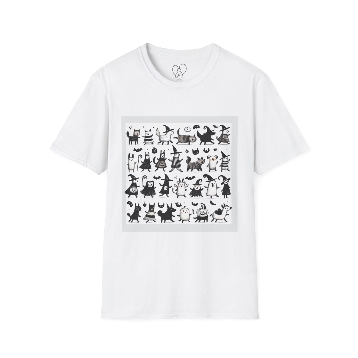 Cute Cartoon Characters Unisex T-Shirt, Graphic Tee, Fun Gift for Kids, Comfortable Apparel, Halloween, Birthday Shirt