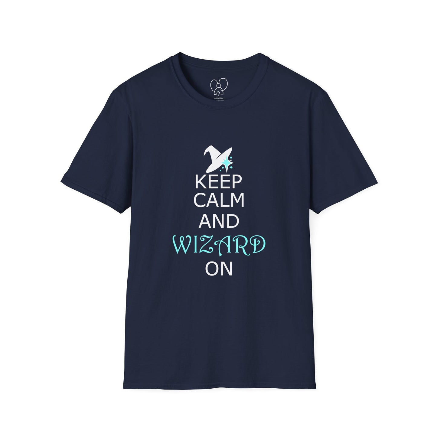 Keep Calm and Wizard On T-Shirt, Unisex Tee, Magical Gift, Ideal for Wizards, Birthday Gift, Casual Wear, Relaxed Vibe