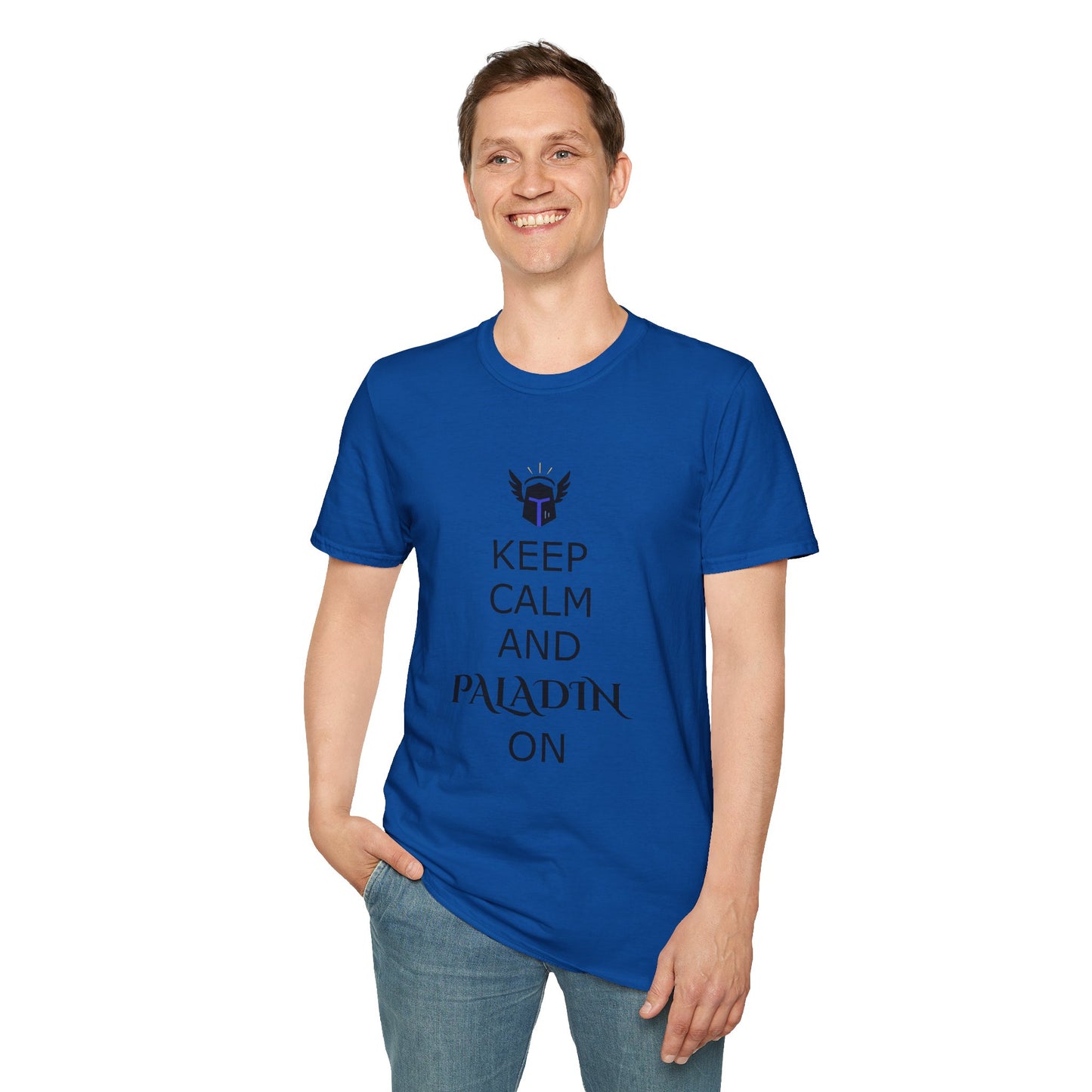 Keep Calm and Paladin On T-Shirt, Unisex Gaming Tee, Geeky Shirt, D&D Apparel, Casual Gift for Gamers, Unique Fantasy Merch