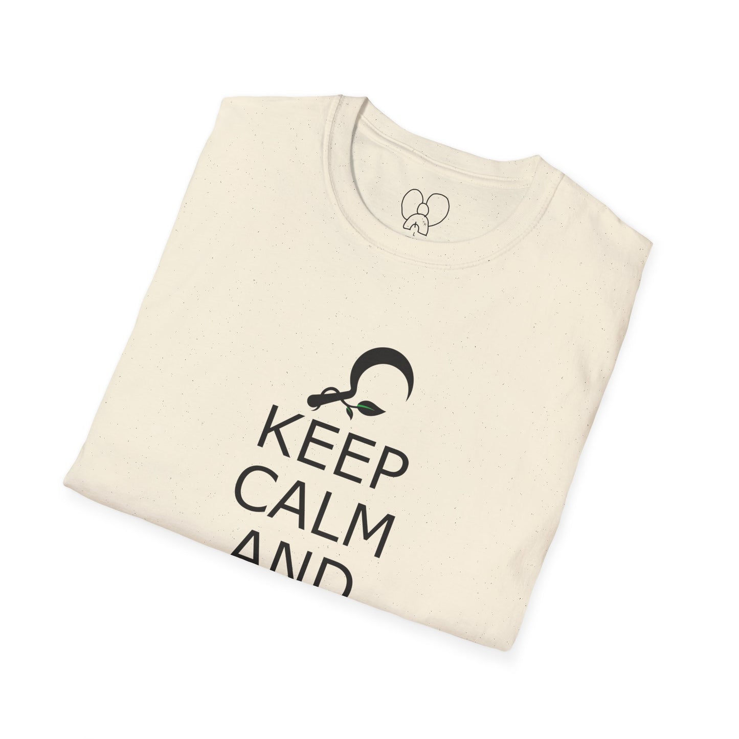 Druid T-Shirt, Keep Calm and Druid On Shirt, Unisex Softstyle Tee, Witchy Apparel, Pagan Clothing, Fantasy Gift