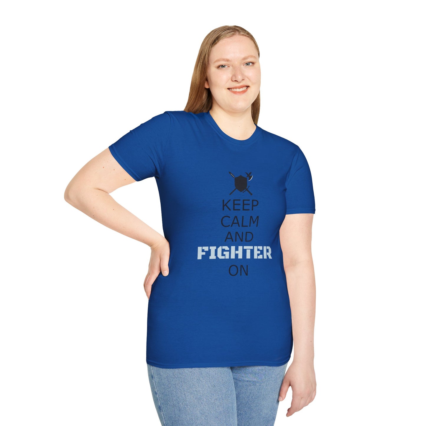 Keep Calm Fighter Unisex T-Shirt, Inspirational Tee, Motivational Apparel, Gift for Fighters, Self-Improvement Outfit