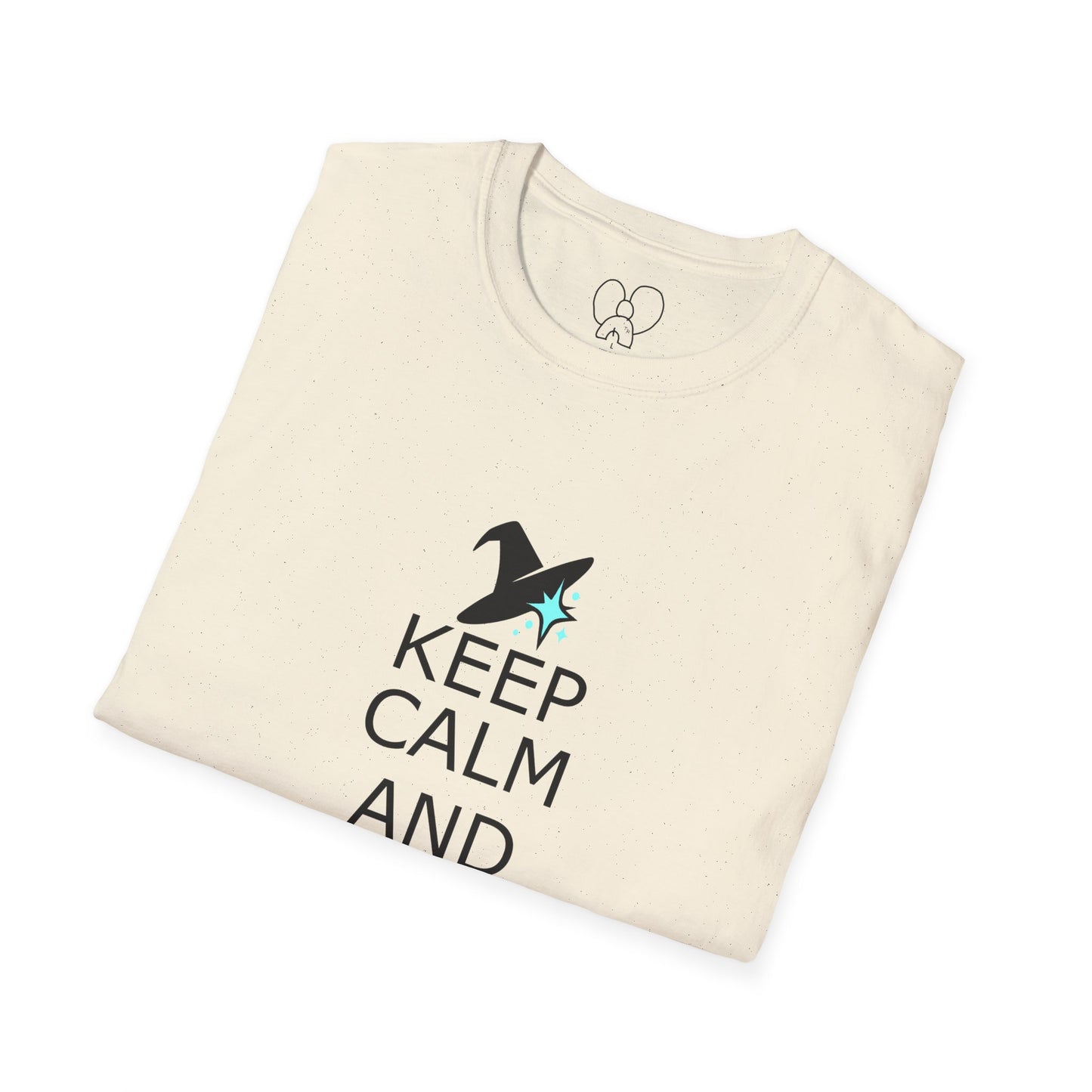 Keep Calm and Wizard On T-Shirt, Unisex Tee, Magical Gift, Ideal for Wizards, Birthday Gift, Casual Wear, Relaxed Vibe