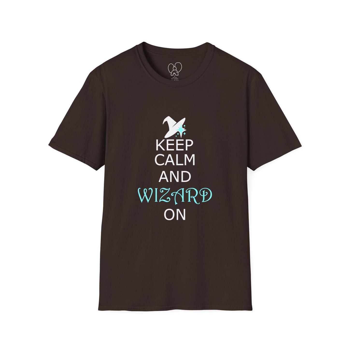 Keep Calm and Wizard On T-Shirt, Unisex Tee, Magical Gift, Ideal for Wizards, Birthday Gift, Casual Wear, Relaxed Vibe