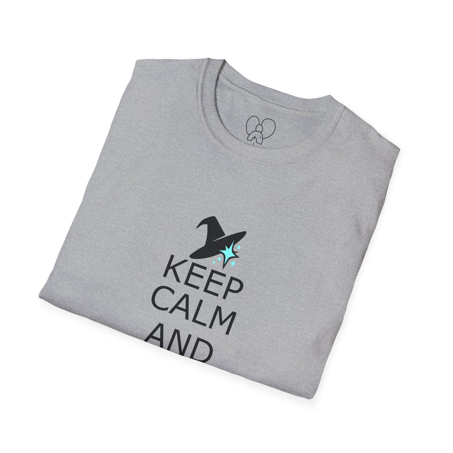 Keep Calm and Wizard On T-Shirt, Unisex Tee, Magical Gift, Ideal for Wizards, Birthday Gift, Casual Wear, Relaxed Vibe