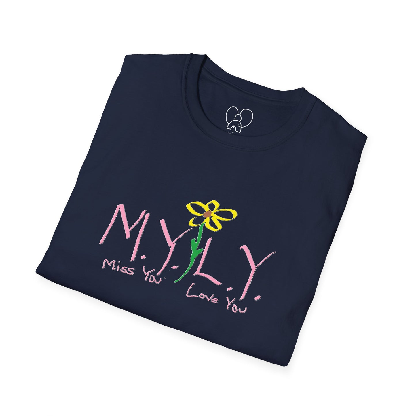 Unisex Softstyle T-Shirt with 'Miss You, Love You' Floral Design - Perfect for Gifts, Casual Wear, Friendship, Love
