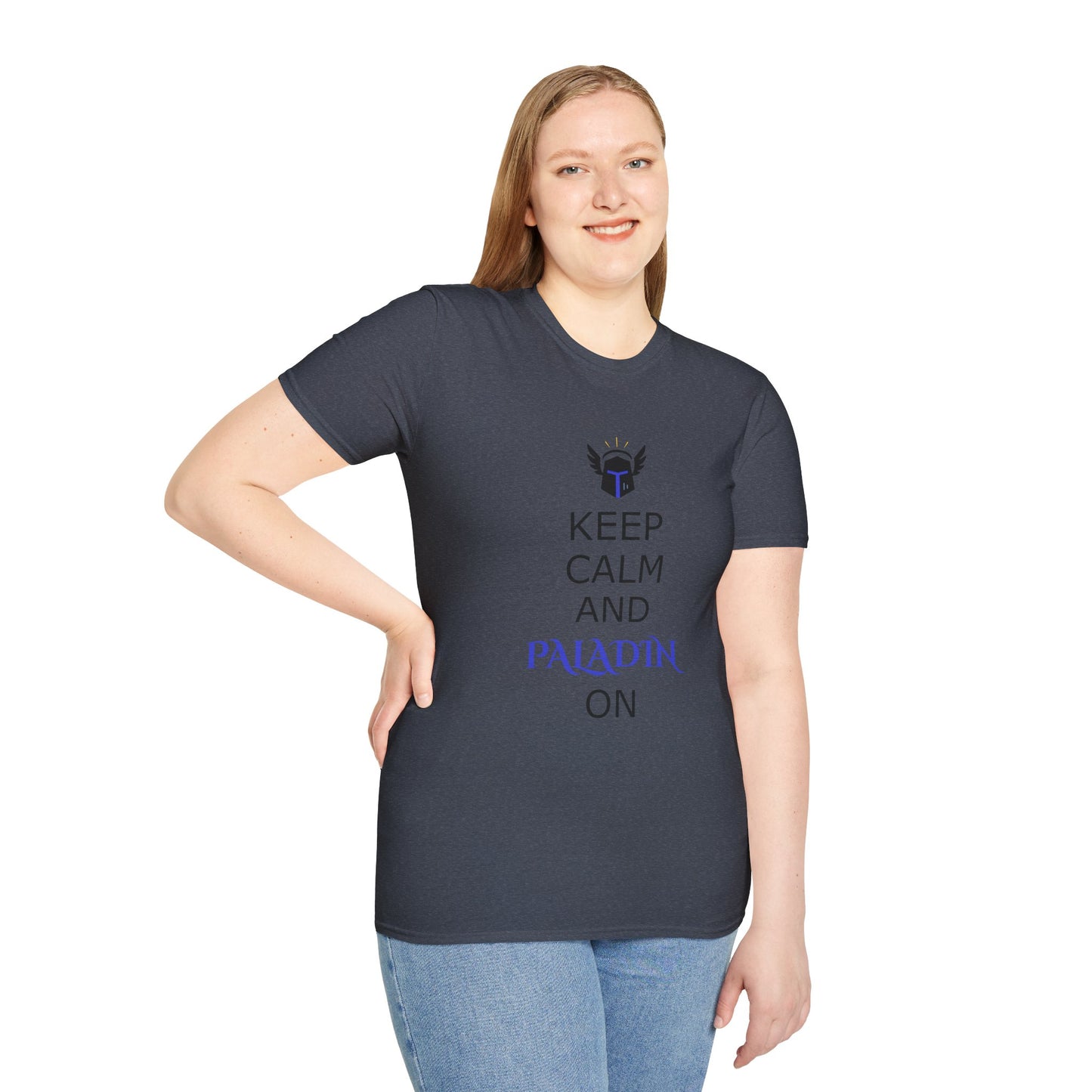 Keep Calm and Paladin On T-Shirt, Unisex Gaming Tee, Geeky Shirt, D&D Apparel, Casual Gift for Gamers, Unique Fantasy Merch