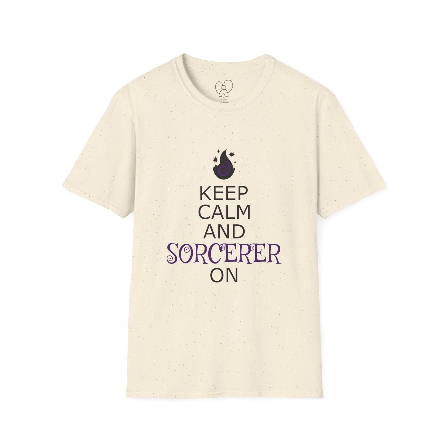 Keep Calm Sorcerer T-Shirt, Unisex Softstyle Tee, Magical Gift, Halloween Apparel, Witchy Vibes, Casual Wear