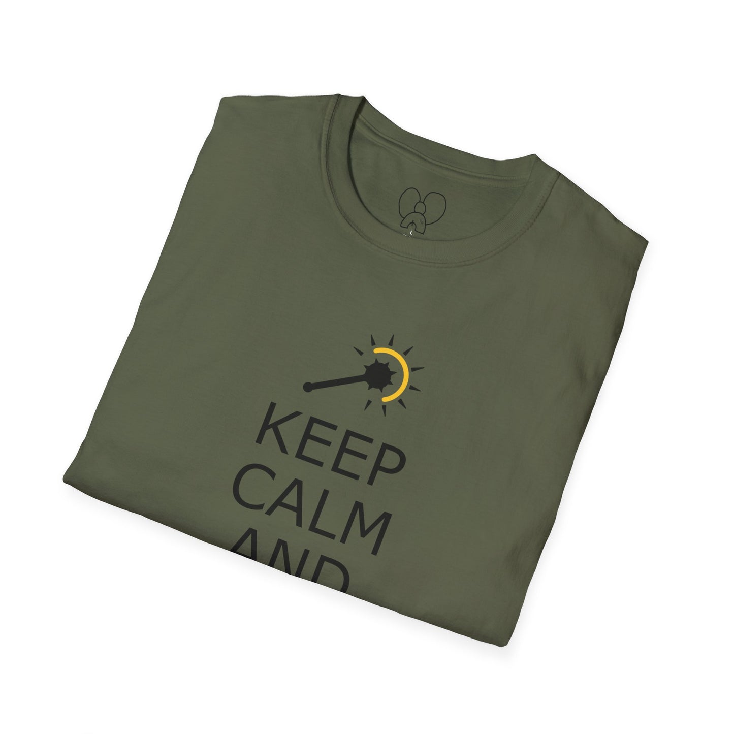 Keep Calm and Cleric On T-Shirt, Unisex Gamer Tee, Fun Graphic Tee, Role-Playing Shirt, Gift for D&D Players