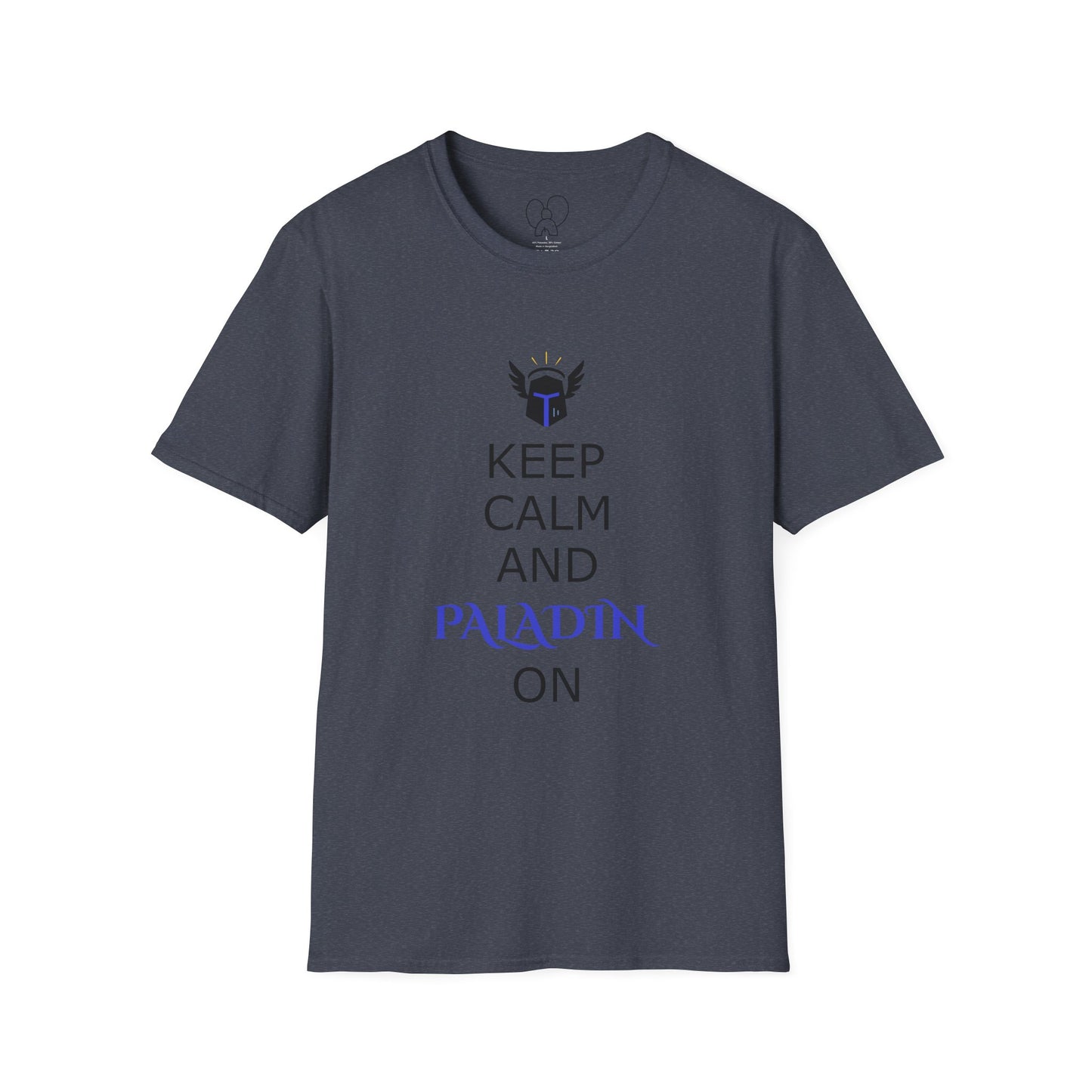 Keep Calm and Paladin On T-Shirt, Unisex Gaming Tee, Geeky Shirt, D&D Apparel, Casual Gift for Gamers, Unique Fantasy Merch