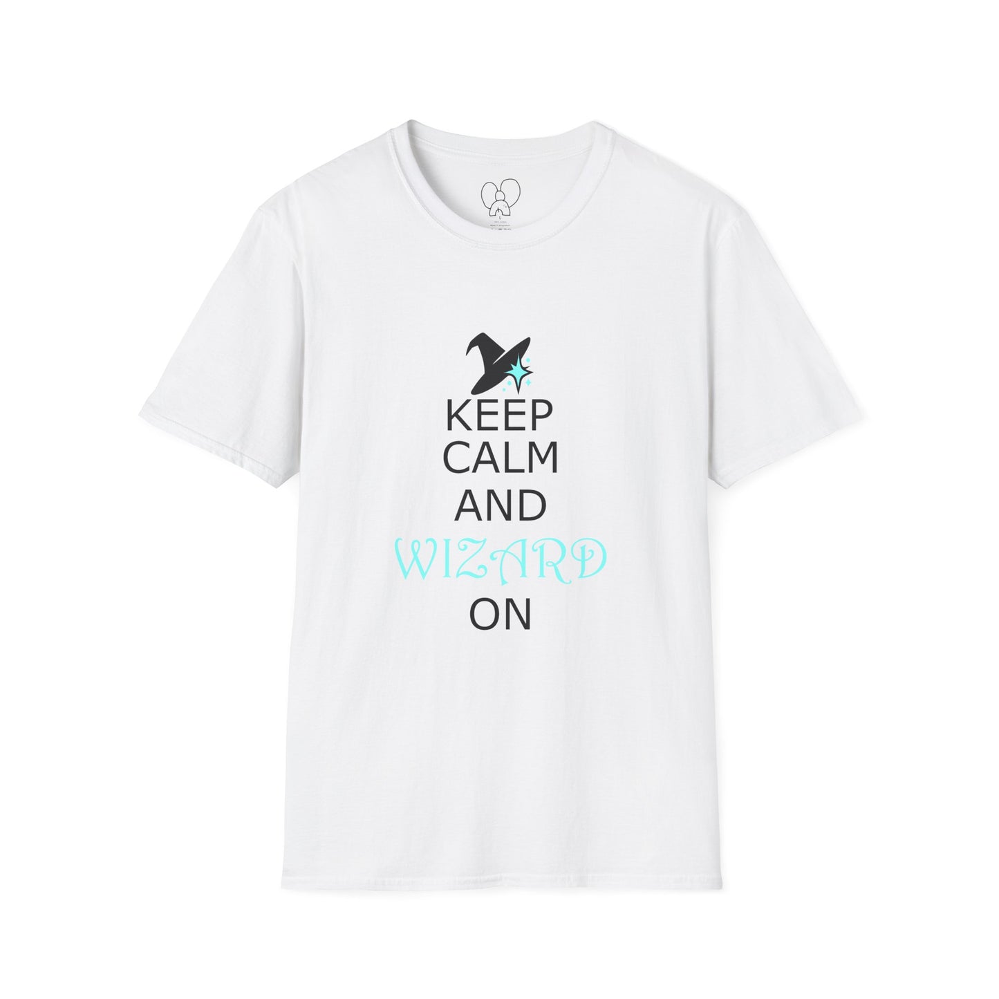 Keep Calm and Wizard On T-Shirt, Unisex Tee, Magical Gift, Ideal for Wizards, Birthday Gift, Casual Wear, Relaxed Vibe